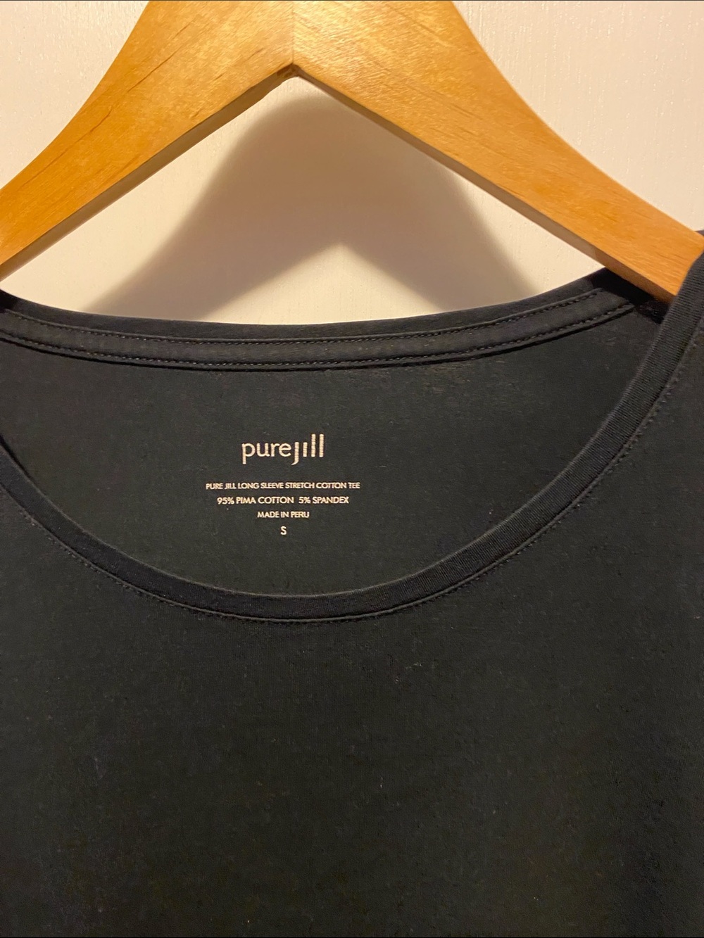 Pure Jill Black Long-Sleeve Scoop Neck Tee - Picture 4 of 7